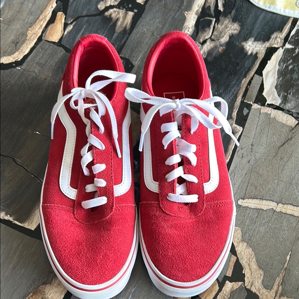 Vans Pink and White Sneakers